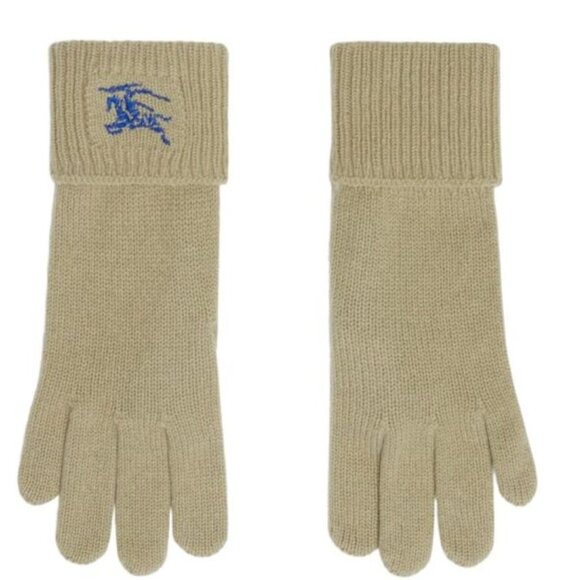 Burberry Beige Cashmere Blend Gloves - Size M/L - Picture 1 of 7